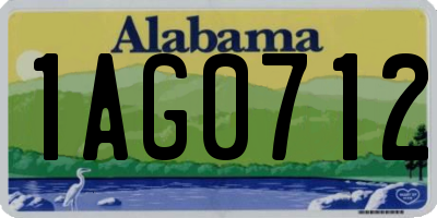 AL license plate 1AG0712