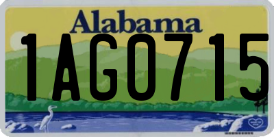 AL license plate 1AG0715