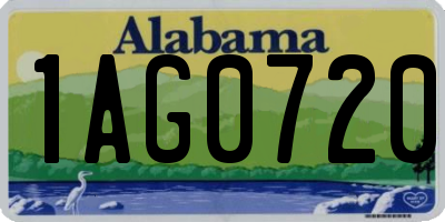 AL license plate 1AG0720