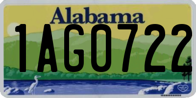 AL license plate 1AG0722