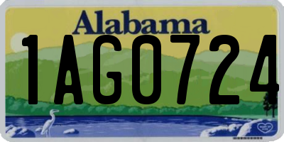 AL license plate 1AG0724
