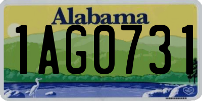 AL license plate 1AG0731
