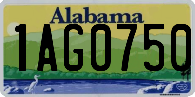 AL license plate 1AG0750
