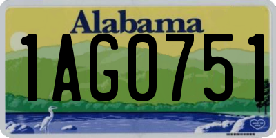 AL license plate 1AG0751