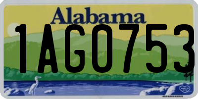 AL license plate 1AG0753