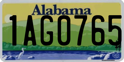 AL license plate 1AG0765