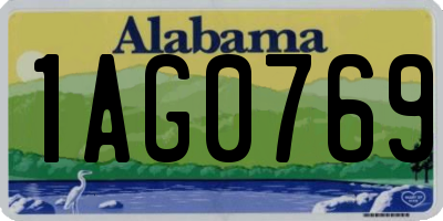 AL license plate 1AG0769