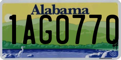 AL license plate 1AG0770