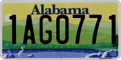 AL license plate 1AG0771