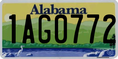 AL license plate 1AG0772
