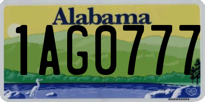 AL license plate 1AG0777