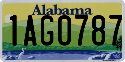 AL license plate 1AG0787
