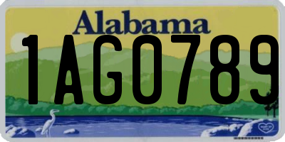 AL license plate 1AG0789
