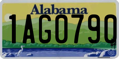 AL license plate 1AG0790