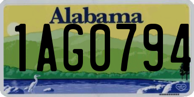 AL license plate 1AG0794