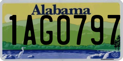 AL license plate 1AG0797