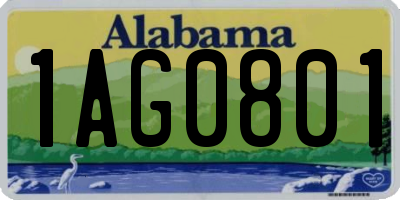 AL license plate 1AG0801