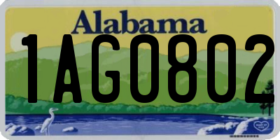 AL license plate 1AG0802