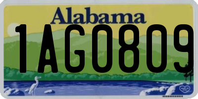AL license plate 1AG0809