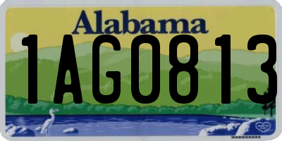 AL license plate 1AG0813
