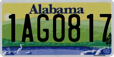 AL license plate 1AG0817