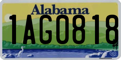 AL license plate 1AG0818