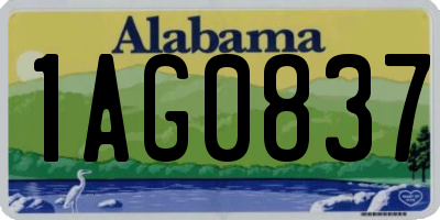 AL license plate 1AG0837