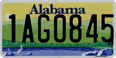 AL license plate 1AG0845