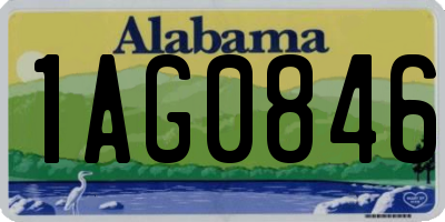 AL license plate 1AG0846