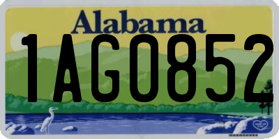 AL license plate 1AG0852