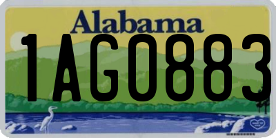 AL license plate 1AG0883