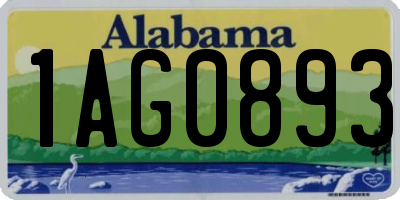 AL license plate 1AG0893