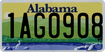 AL license plate 1AG0908