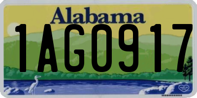 AL license plate 1AG0917