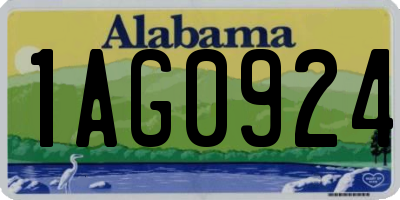 AL license plate 1AG0924