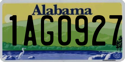 AL license plate 1AG0927