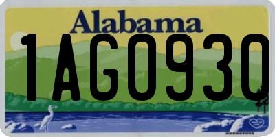 AL license plate 1AG0930