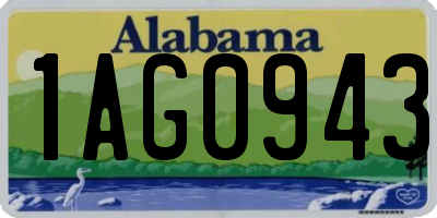 AL license plate 1AG0943