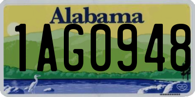 AL license plate 1AG0948