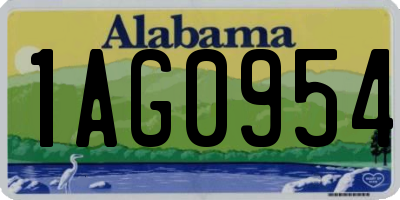 AL license plate 1AG0954