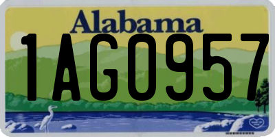 AL license plate 1AG0957