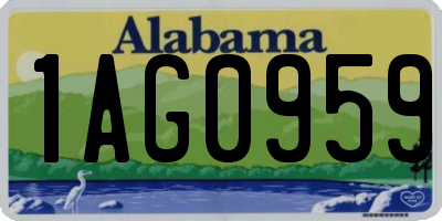 AL license plate 1AG0959