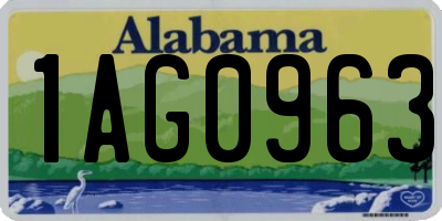 AL license plate 1AG0963