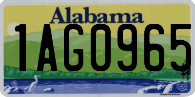 AL license plate 1AG0965