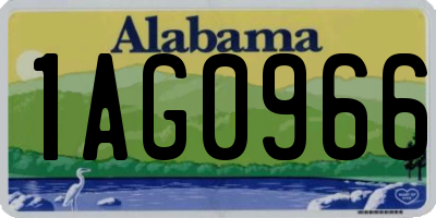 AL license plate 1AG0966
