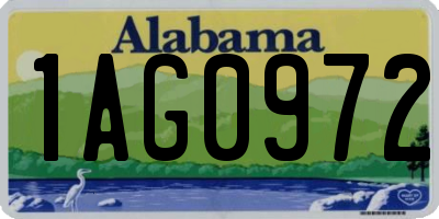 AL license plate 1AG0972