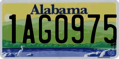 AL license plate 1AG0975