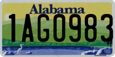 AL license plate 1AG0983