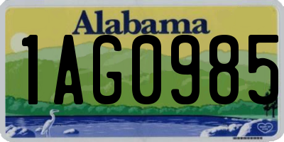AL license plate 1AG0985