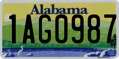 AL license plate 1AG0987